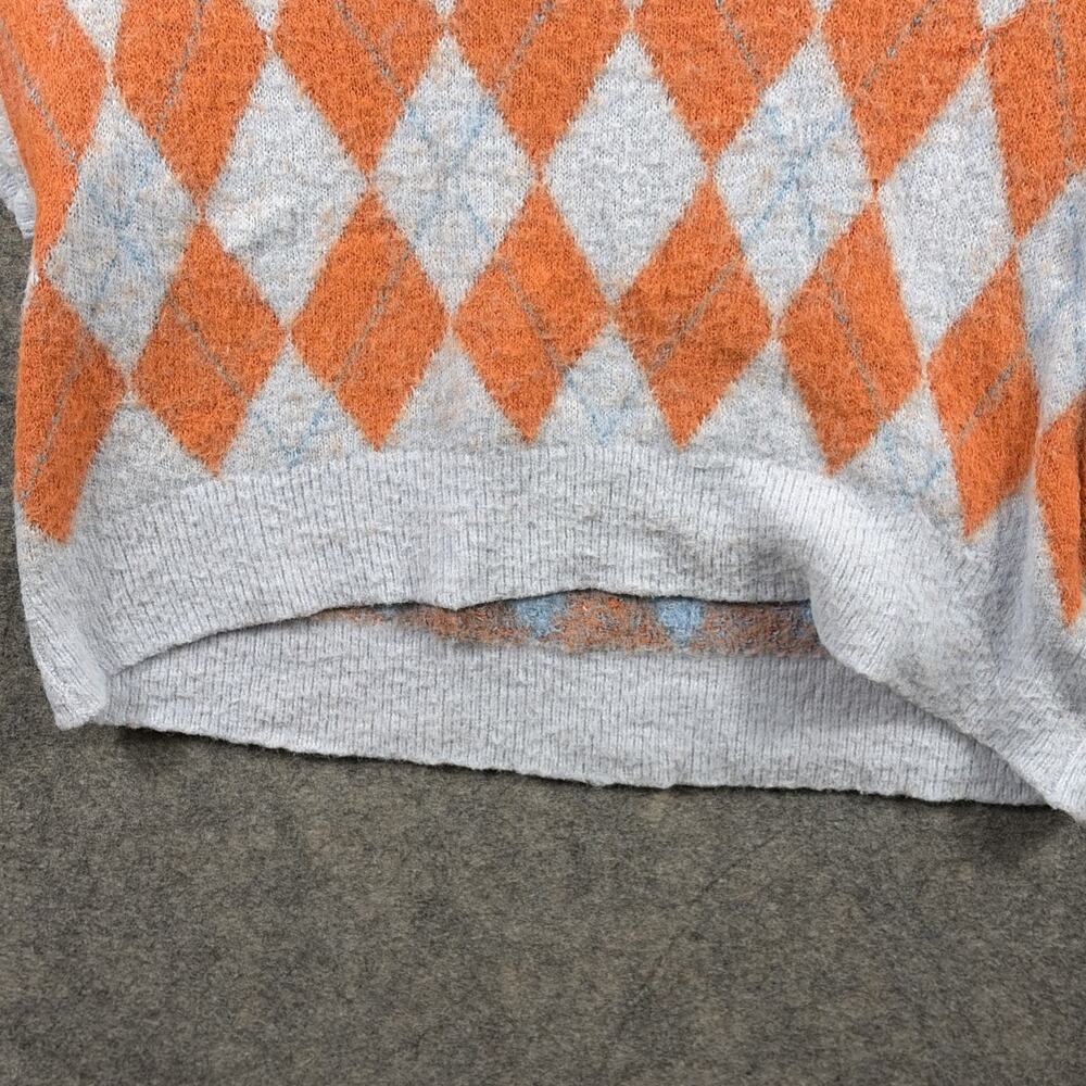 Free People Women's Through The Motions Sweater Vest Size XS Orange / Blue - Picture 5 of 7